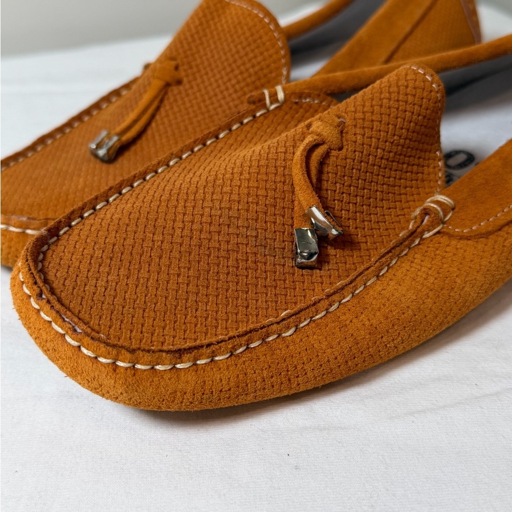 Elegant Umberto Italy Carro EU 40 US 9.5 Burnt Orange Drivers Loafers for Men - Picture 8 of 12